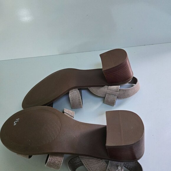 Steve Madden Raymee Strappy Neutral Beige Suede Sandals Size 7M - Picture 6 of 8